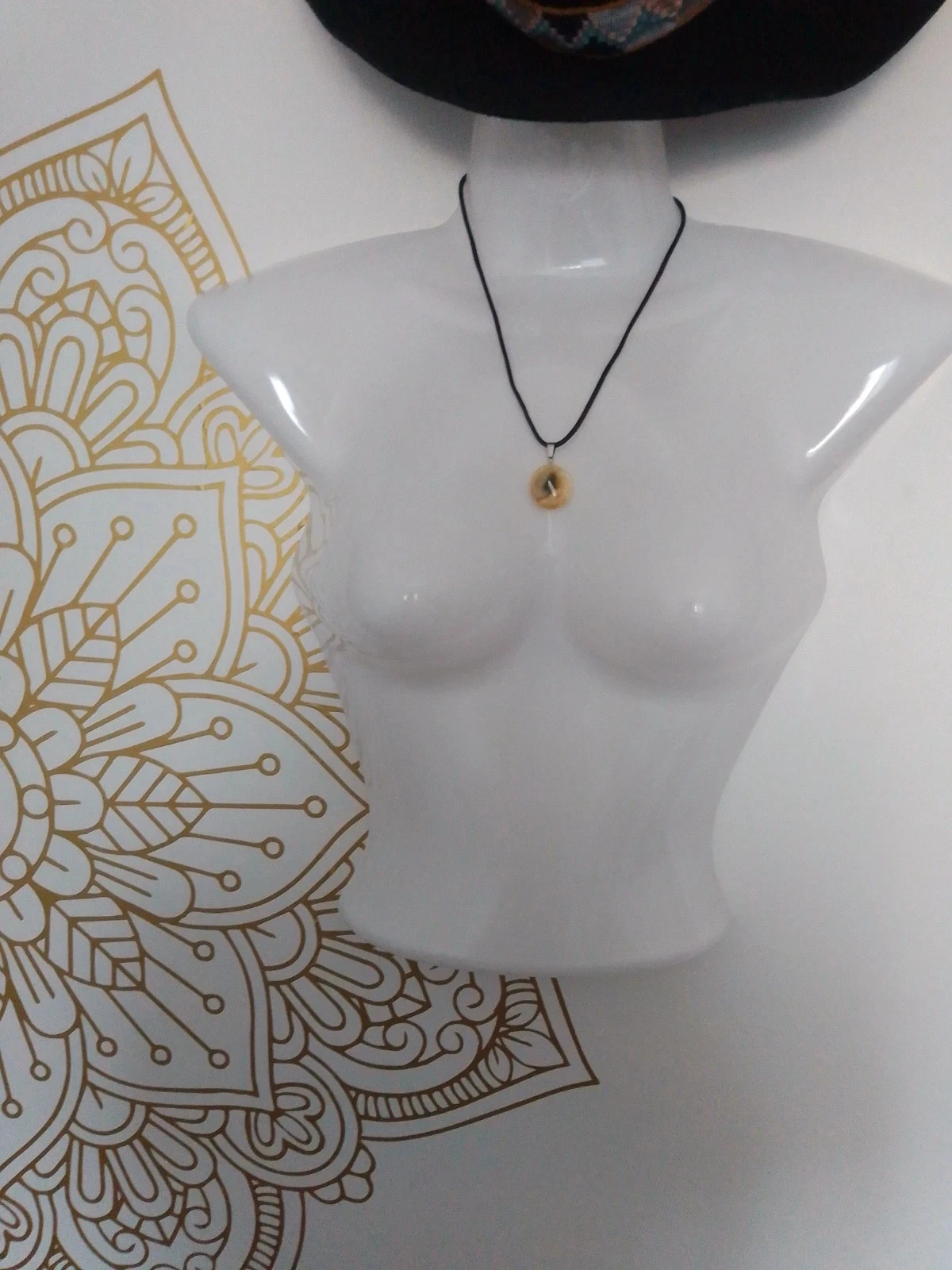 Colar boêmio com pingente de galinha – photo 3
